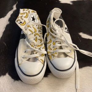 High top converse all stars rare gorilla, bananas print